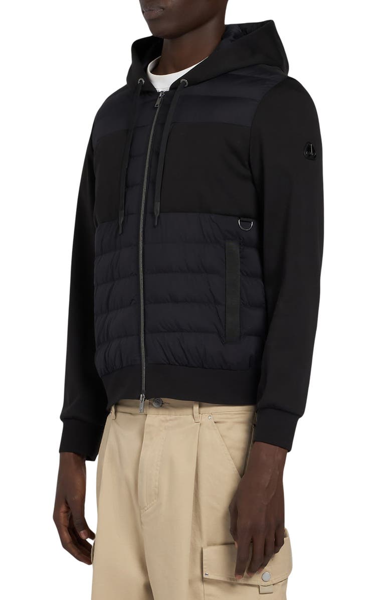 Moose Knuckles Garnier Air Down Hybrid Hooded Jacket, Alternate, color, Black/ Black