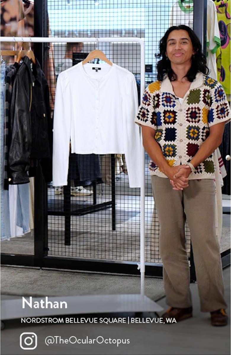 Caliban Cotton Jersey Button-Up Top, sales video thumbnail