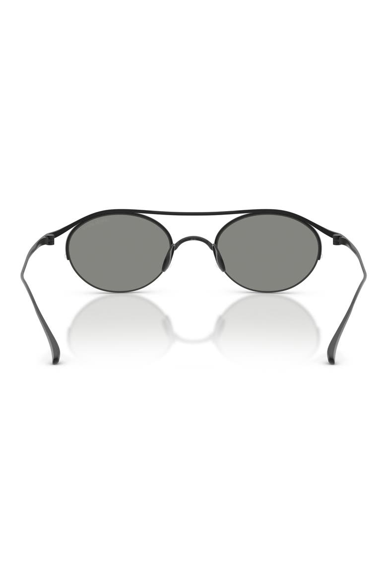 49mm Oval Sunglasses, Alternate, color, MATTE BLACK / GREY