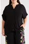 Elbow Sleeve Button-Up Shirt