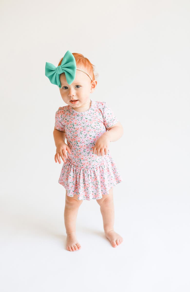 Posh Peanut Liana Floral Skirted Bodysuit, Alternate, color,