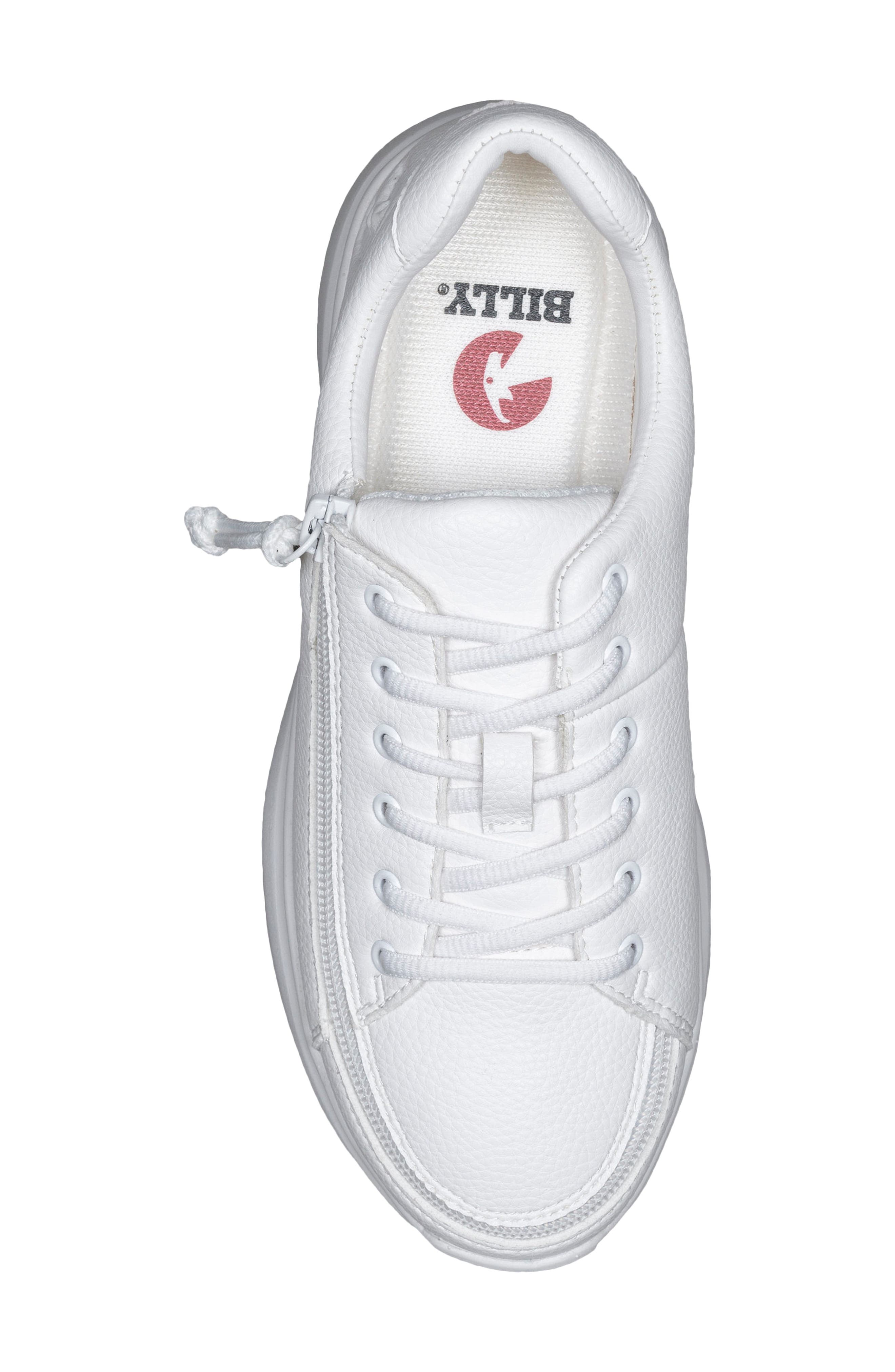 Gender Inclusive Work Comfort Low Zip Around Sneaker, Alternate, color, WHITE