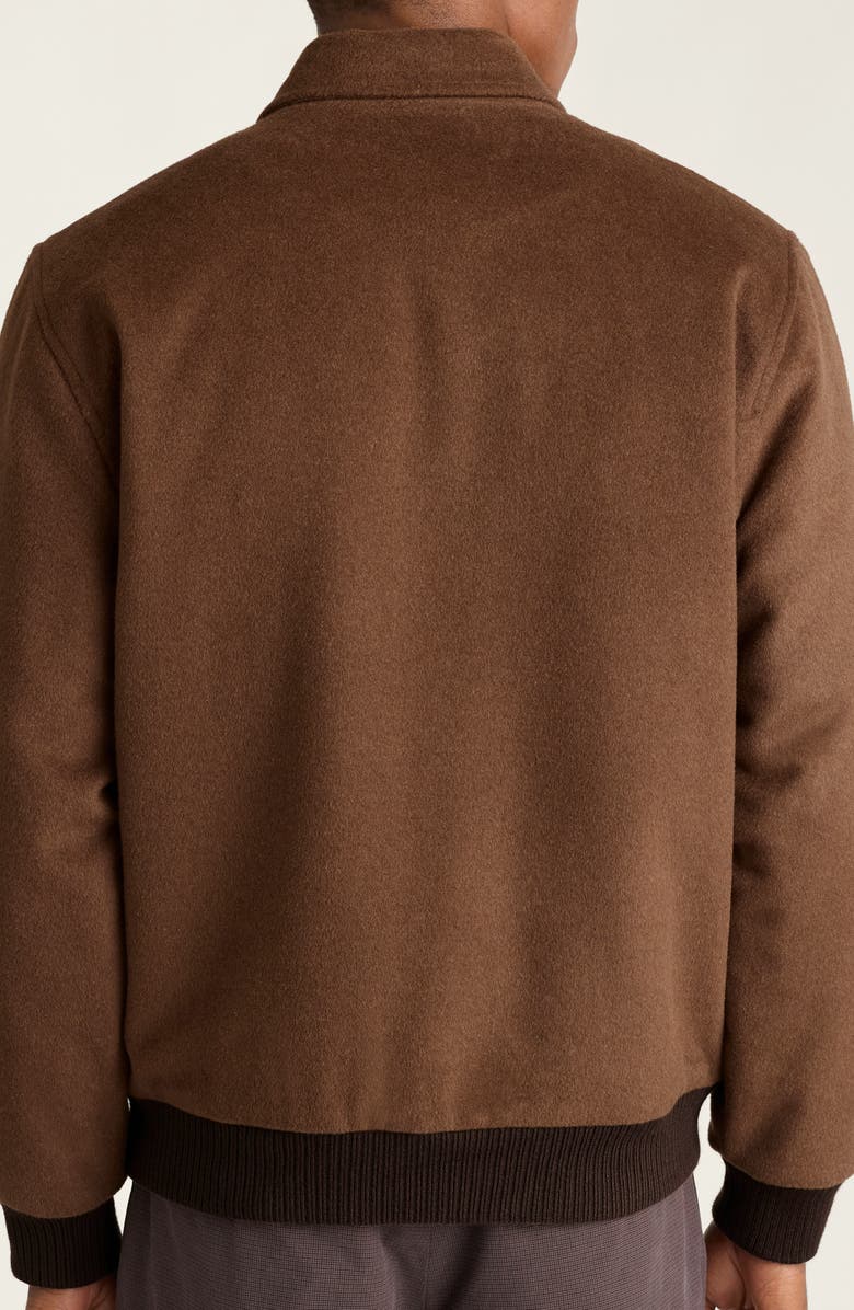 Bonobos Wool Blend Bomber Jacket, Alternate, color, Brown