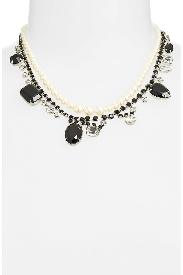 'Certain Ratio' Necklace, Main, color, PEARL/ BLACK