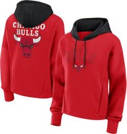 FANATICS Women's Fanatics Athletic Red Chicago Bulls Post Up Boxy Pullover Hoodie