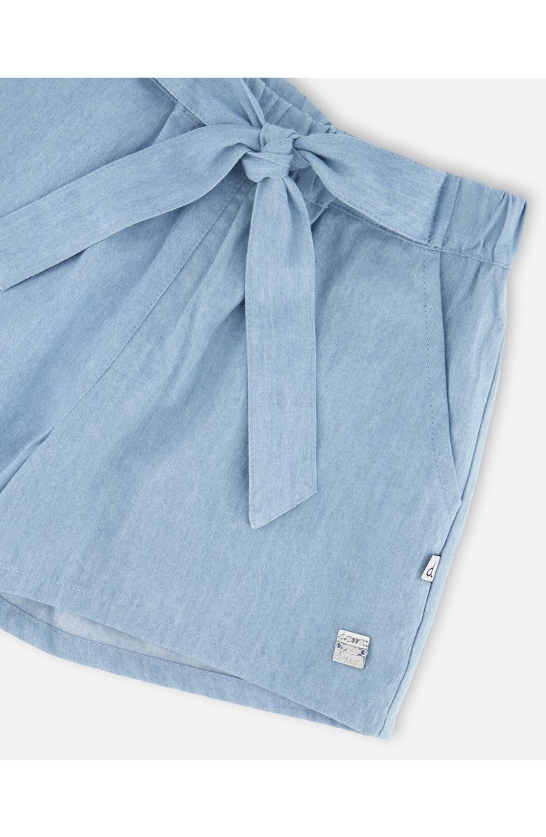 Deux par Deux Relaxed Fit Chambray Shorts, Alternate, color, Blue Chambray
