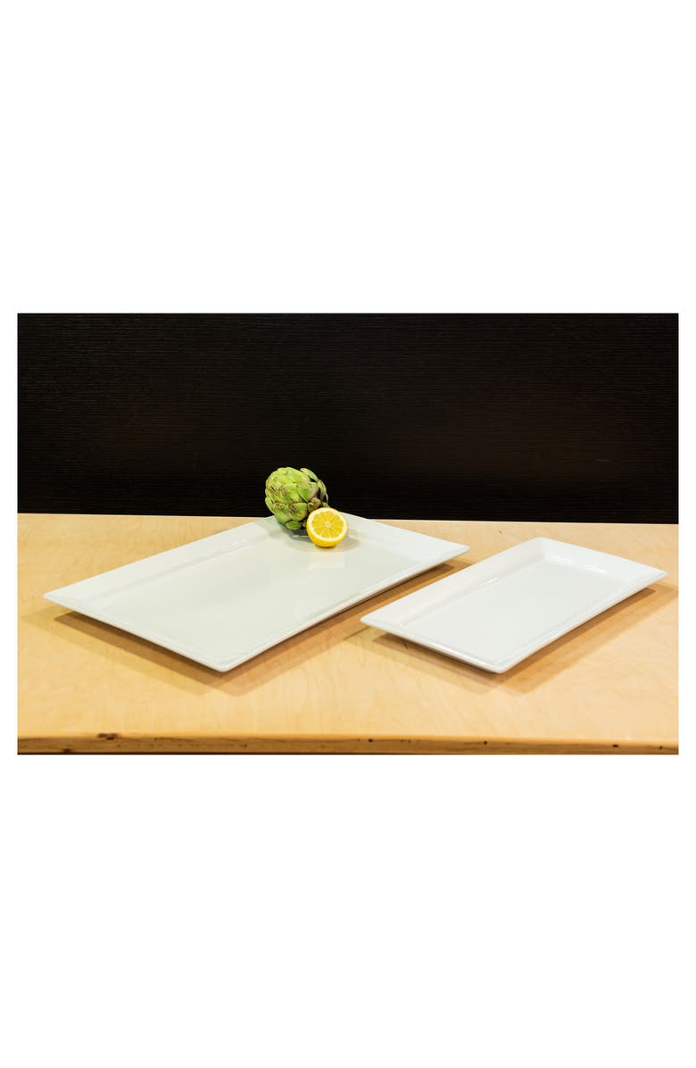 BIA Cordon Bleu Set of 2 Rectangular Platters, Alternate, color, White