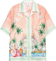 Casablanca Ethereal Print Silk Camp Shirt