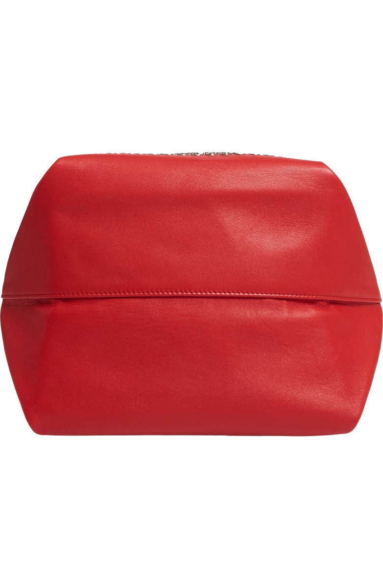 Saint Laurent Teddy Bandana Studded Leather Bucket Bag, Alternate, color,