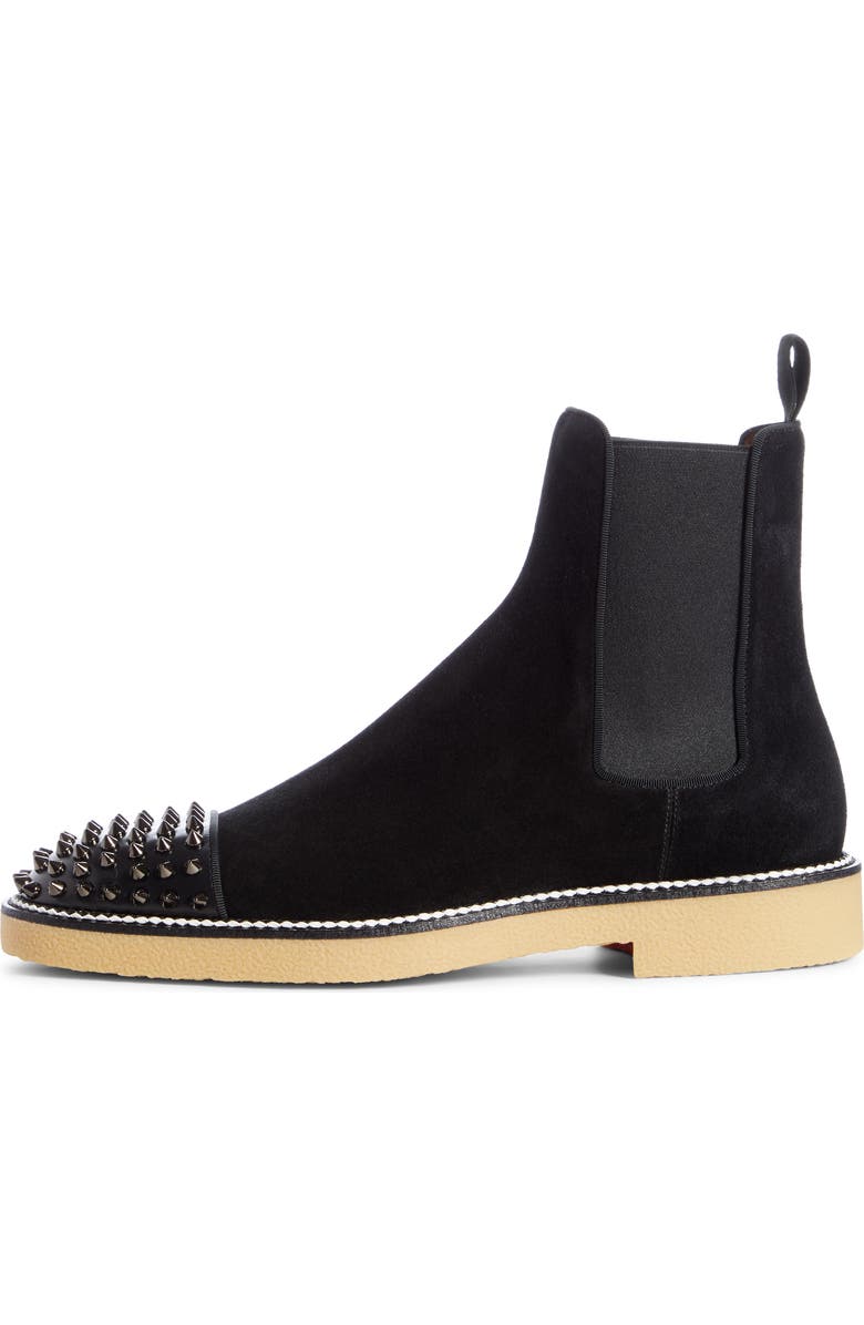 Christian Louboutin Spikes Chelsea Boot, Alternate, color,