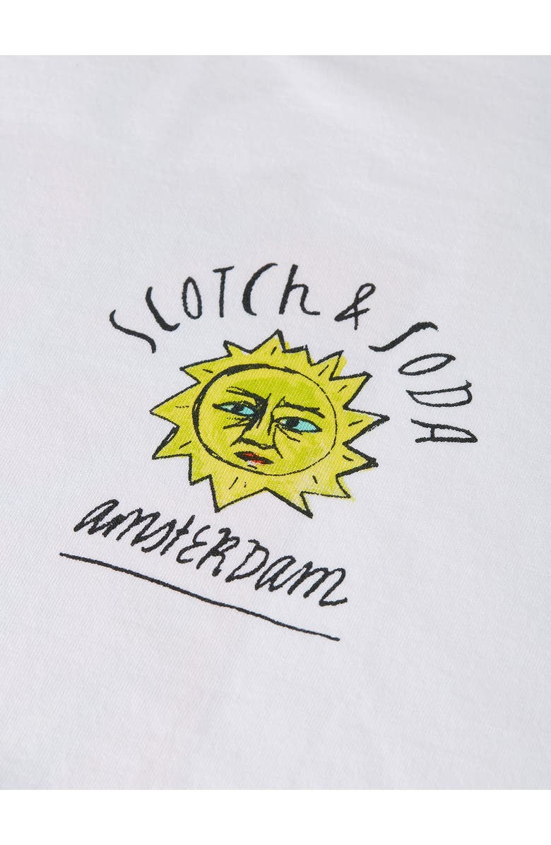 Scotch & Soda Loose Fit Cotton Graphic T-Shirt, Alternate, color, Bright White