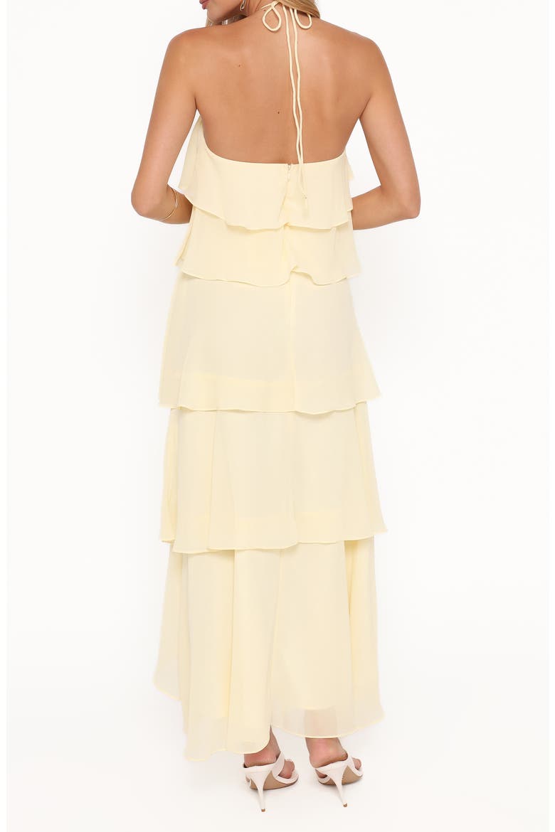 Jonia Halterneck High-Low Maxi Dress, Alternate, color, BUTTER YELLOW