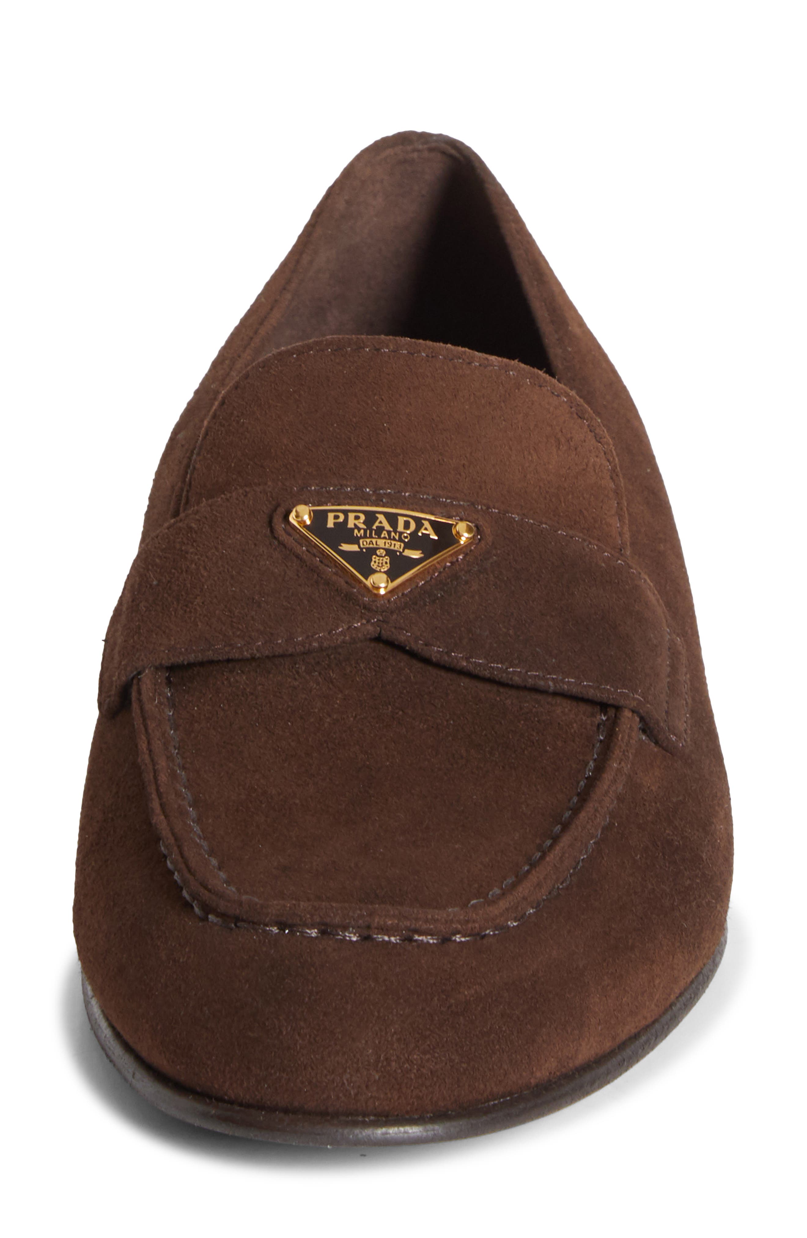 Logo Suede Loafer, Alternate, color, MORO