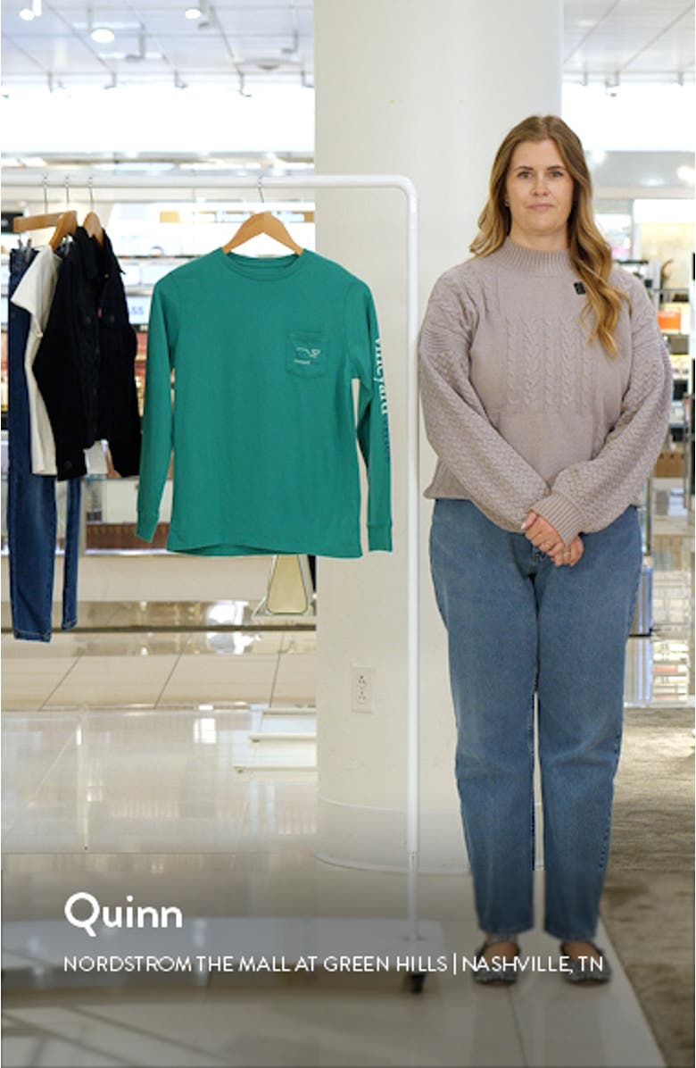 Kids' Burgee Pocket Long Sleeve Graphic T-Shirt, sales video thumbnail