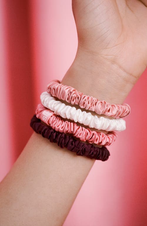Slip Sweetie Pie Skinny Silk Pack Of Four Scrunchie Ornament In Multi