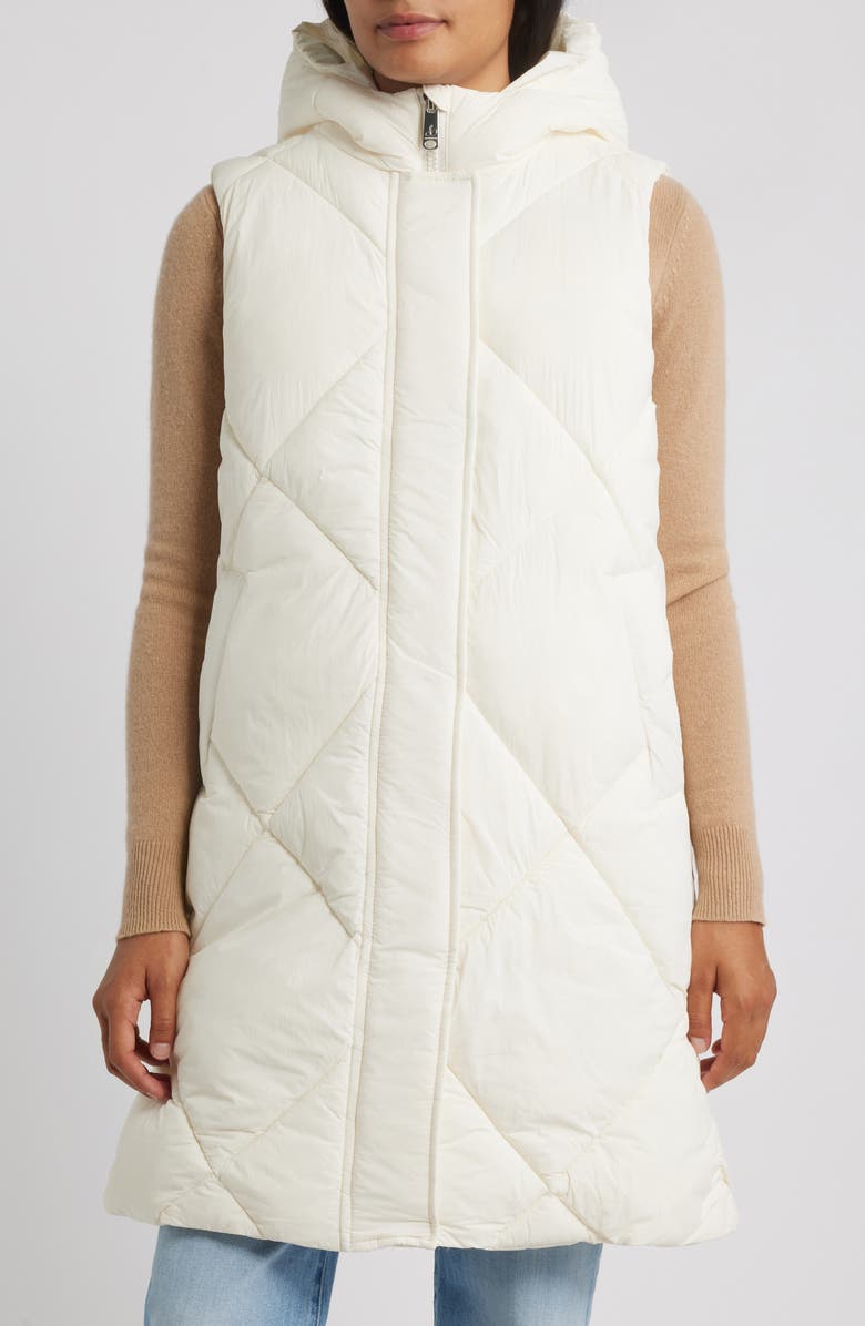 Sam Edelman Quilted Hooded Puffer Vest, Alternate, color, Modern Ivory