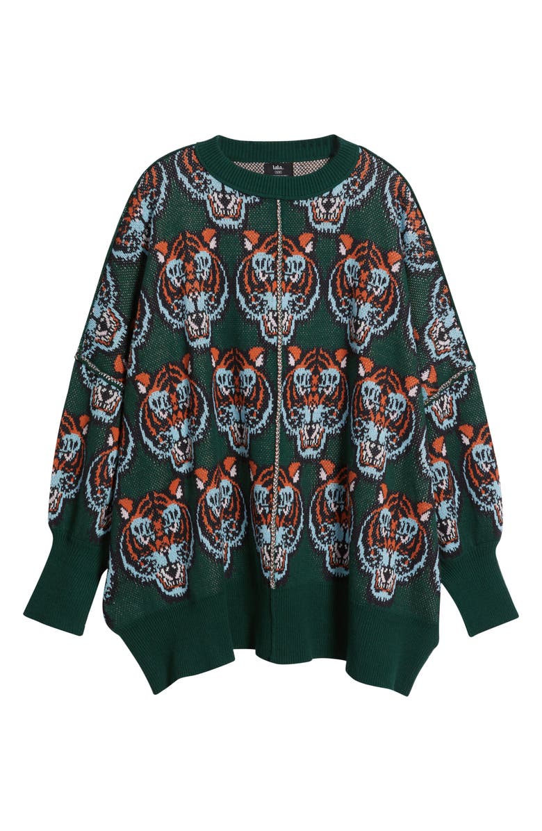Dressed in Lala Wild Thing Oversize Sweater, Alternate, color, Green