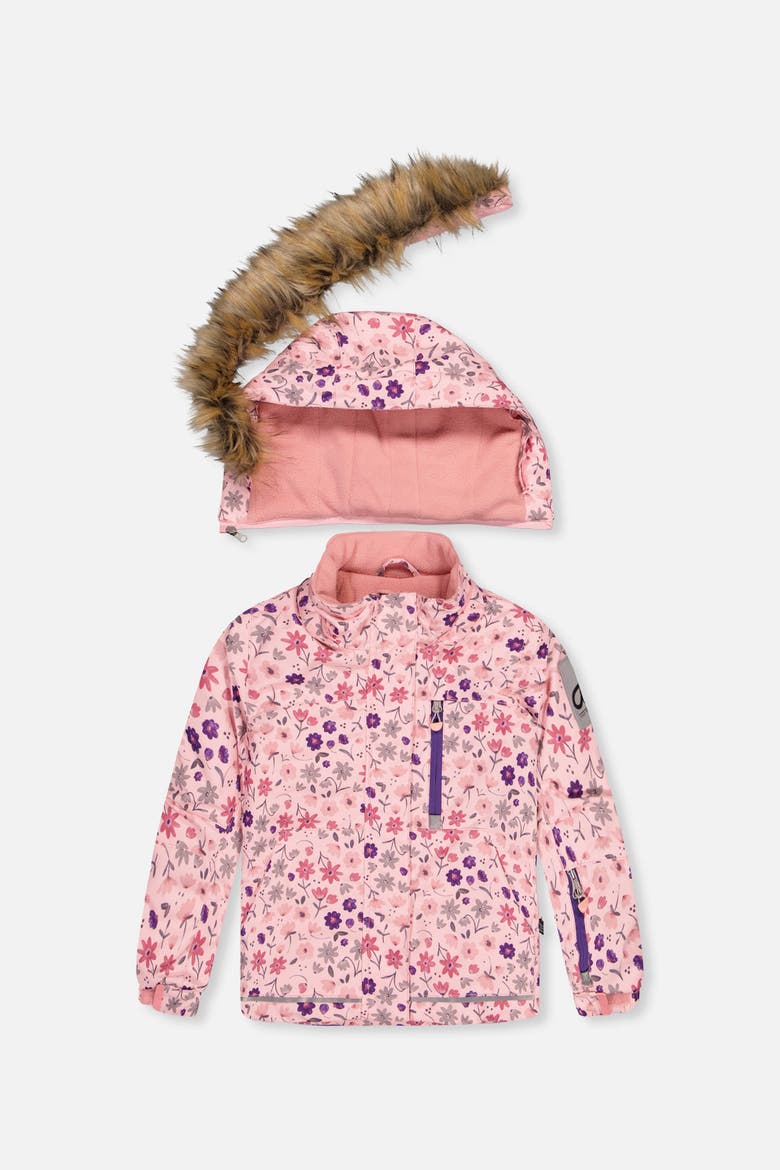 Play Mini Flower Jacket & Pants Two Piece Snowsuit, Alternate, color, Pink Mini Flower Print
