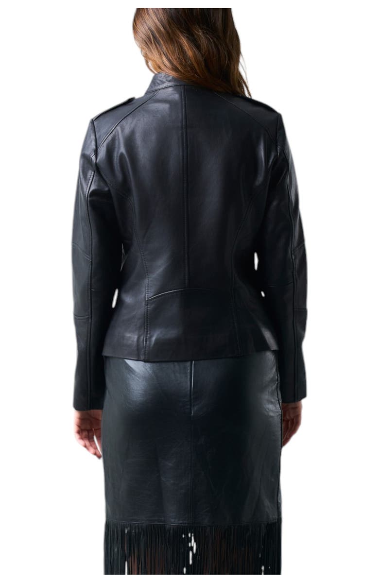 Velez Rider leather jacket for women with a slim fit, Alternate, color, Black