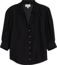 Cinq à Sept Weiley Silk Button-Up Shirt