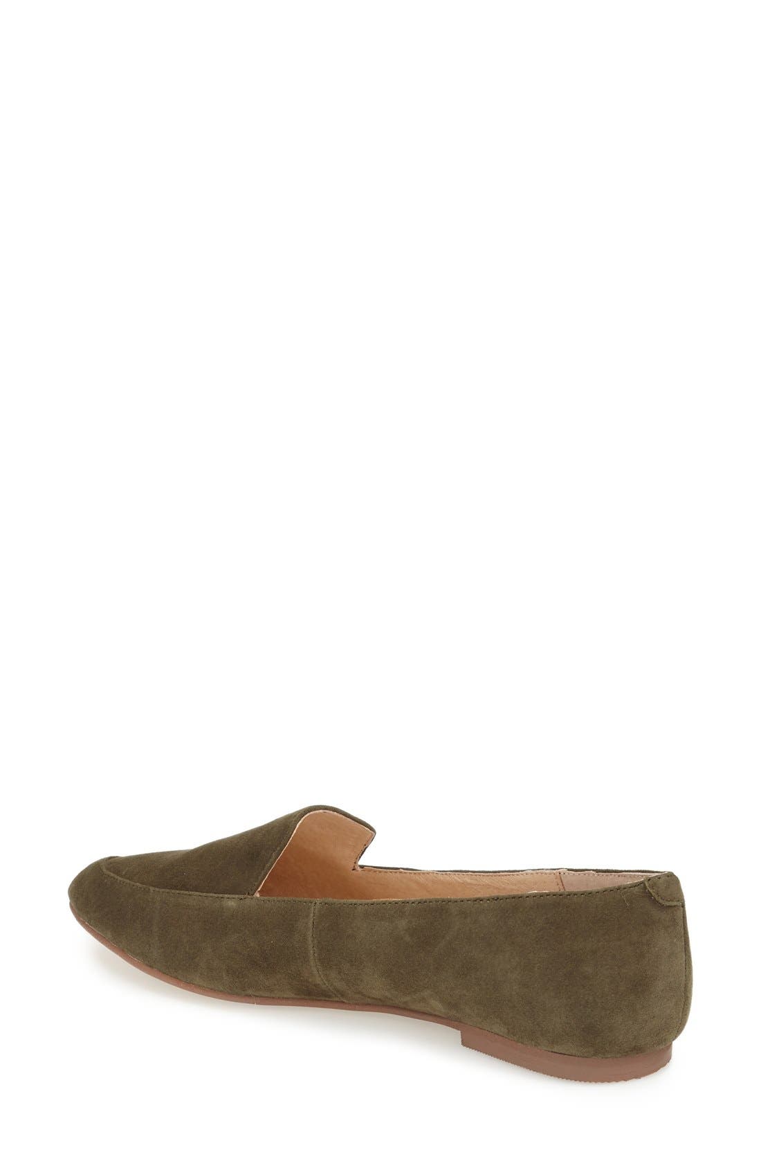 'Chandy' Loafer, Alternate, color, OLIVE SUEDE