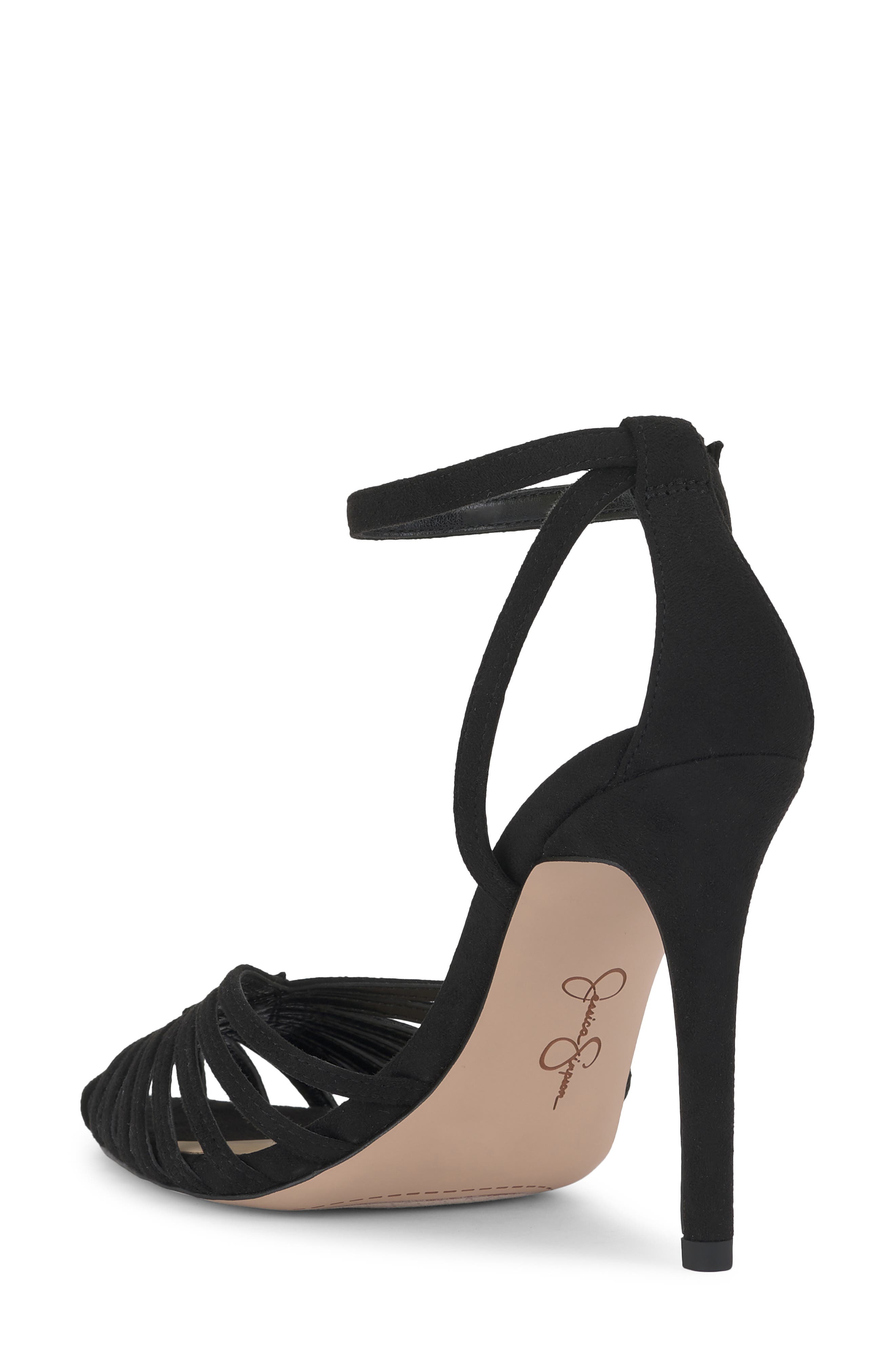 Paveri Ankle Strap Pointed Toe Pump, Alternate, color, BLACK 09
