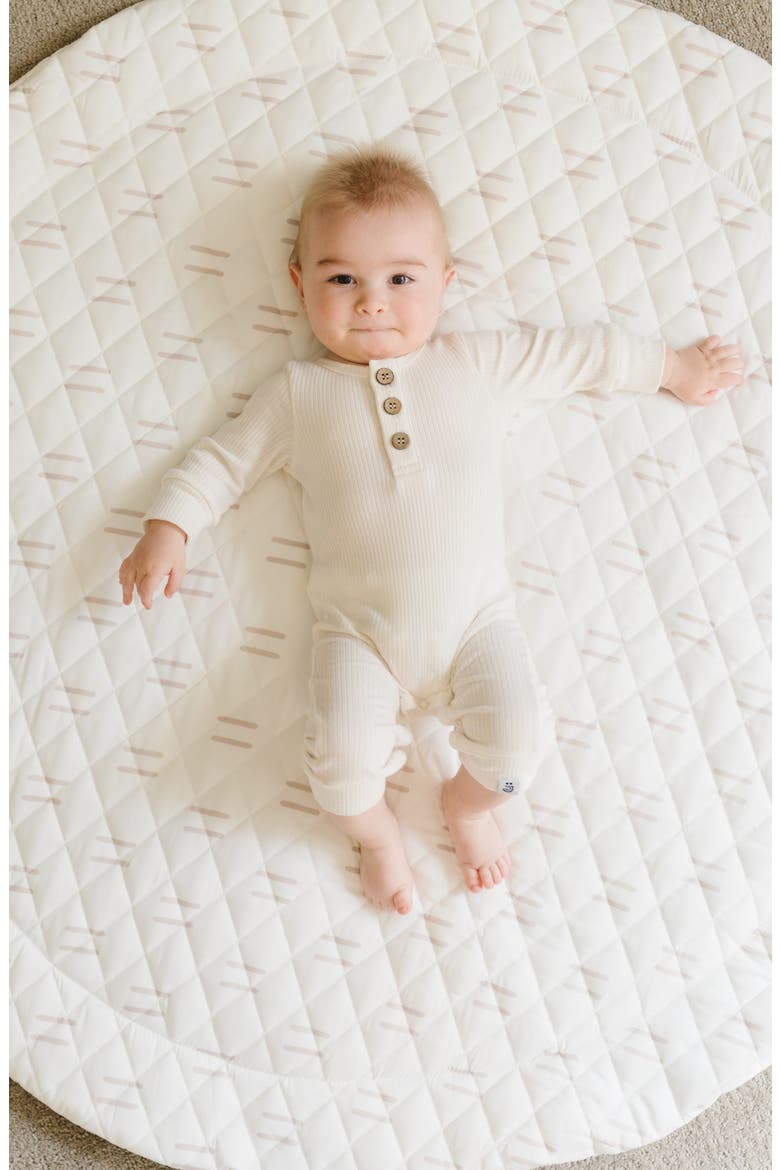 Round Baby Play Mat, Alternate, color, NEUTRAL LINE