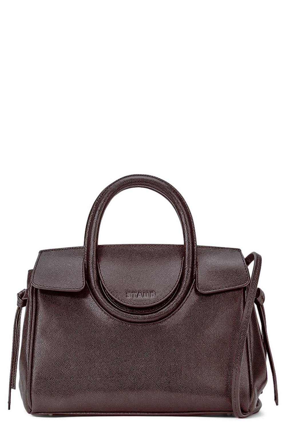 Mini Maude Leather Carryall Bag, color, ESPRESSO