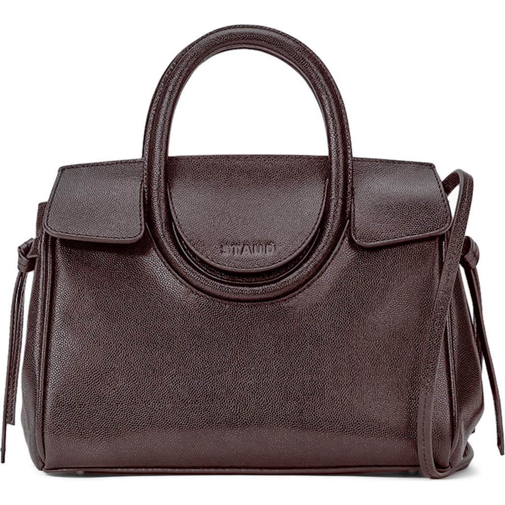 Staud Mini Maude Leather Carryall Bag In Brown