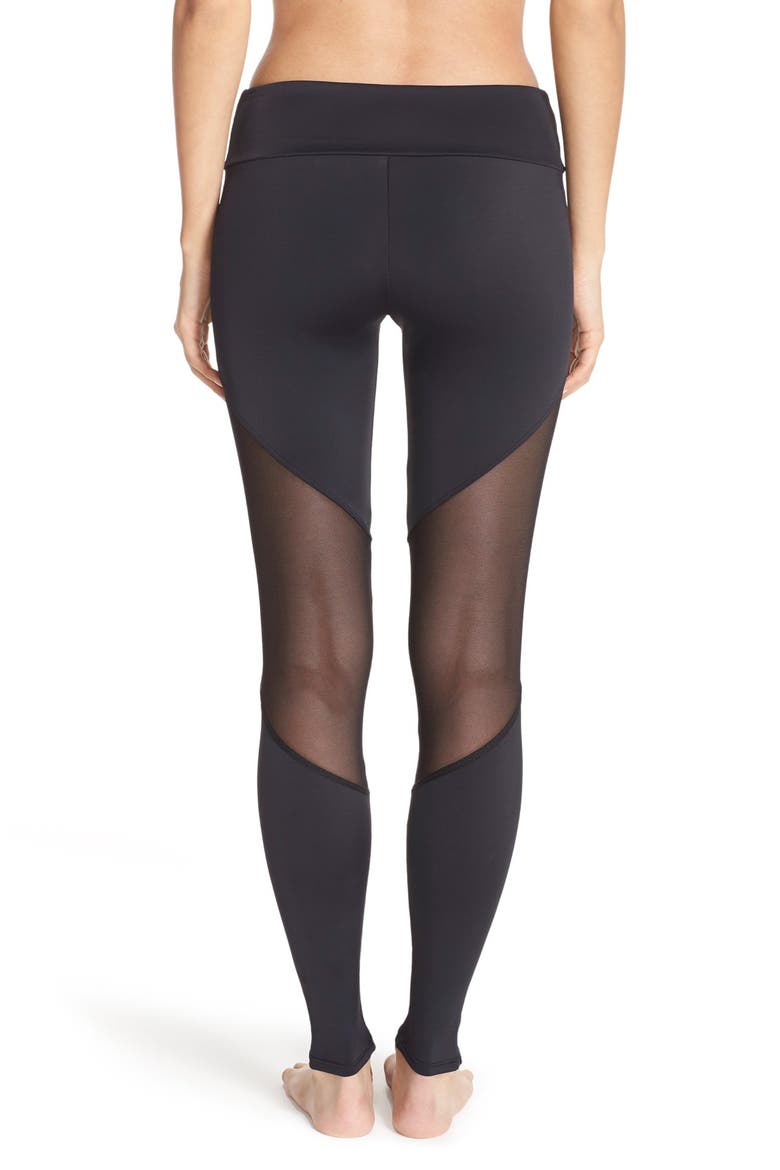 Colorblock Track Leggings, Alternate, color, BLACK