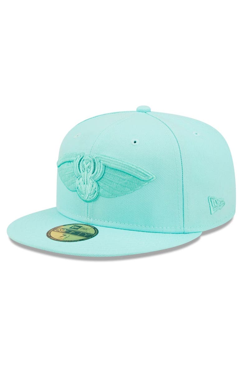 Men's New Era Turquoise New Orleans Pelicans Color Pack 59FIFTY Fitted Hat, Main, color, Turquoise