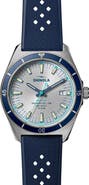 Shinola Duck Blue Rubber Strap Watch, 40mm