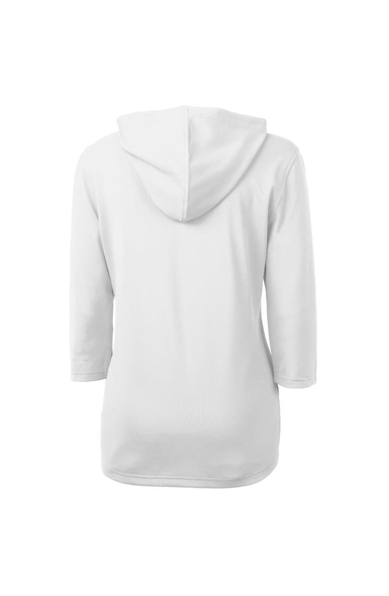 Cutter & Buck Women's Cutter & Buck White Pittsburgh Steelers Virtue Eco Pique 3/4 Sleeve Half-Zip Pullover Hoodie, Alternate, color, 