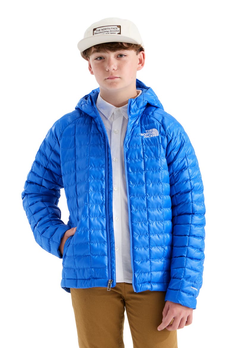 Kids' Thermoball Quilted Hooded Jacket, Main, color, ACTIVE BLUE