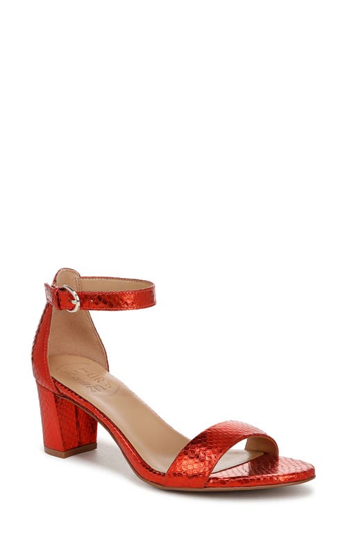 Naturalizer Vera Glitz Ankle Strap Sandal In Orange