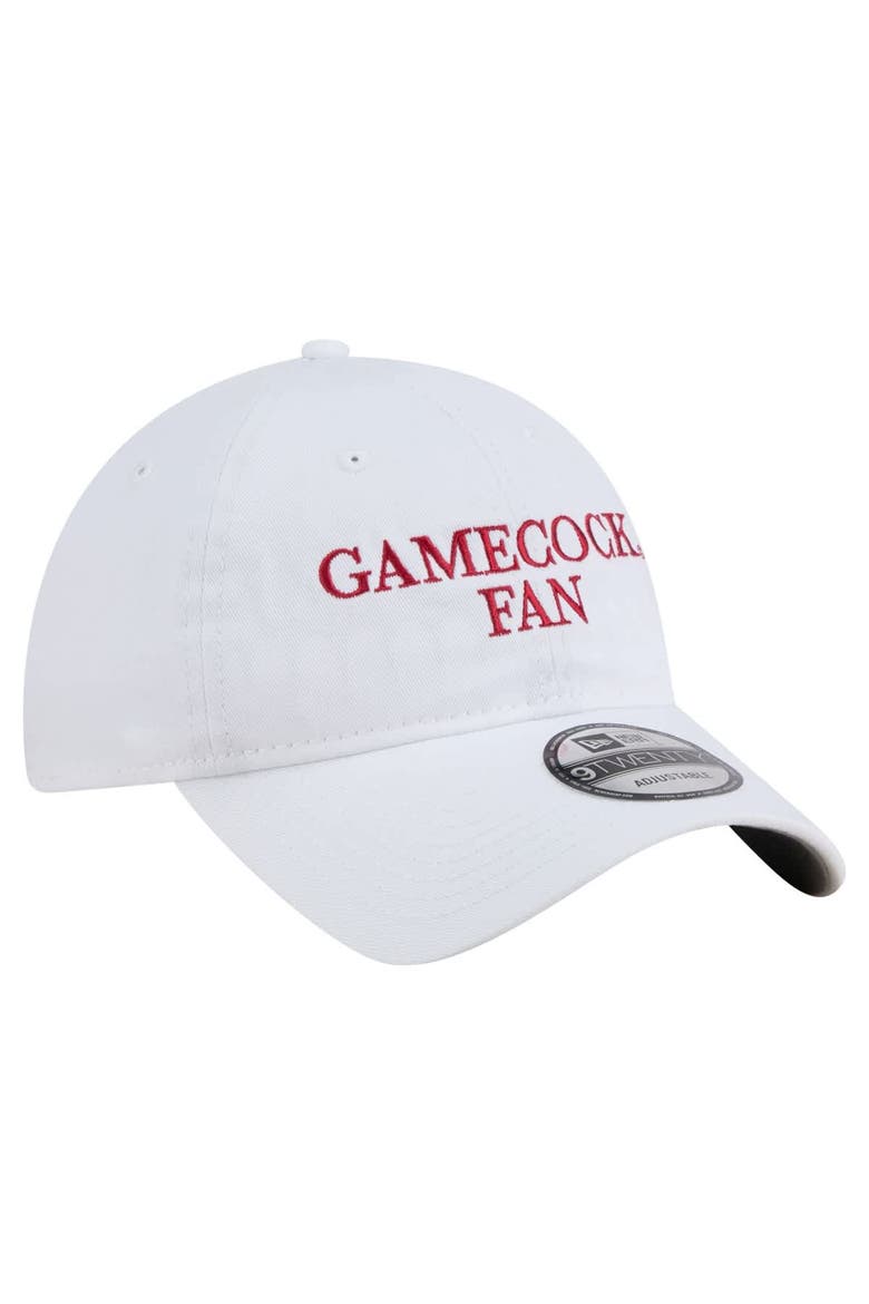 Men's New Era White South Carolina Gamecocks Fan 9TWENTY Adjustable Hat, Alternate, color, White
