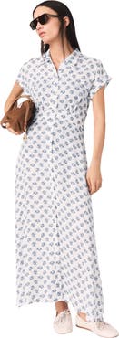 maje Jacquard print maxi dress