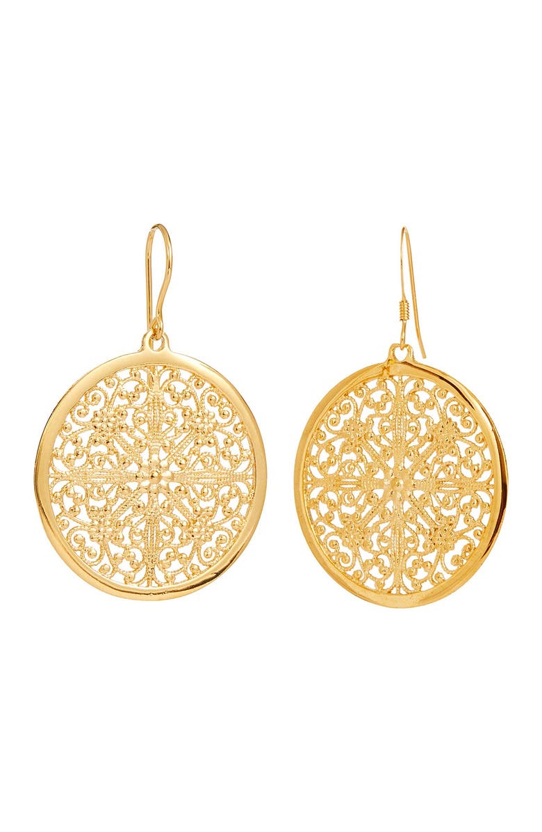 SAVVY CIE JEWELS Italian Filigree Drop Earrings, Main, color, 
