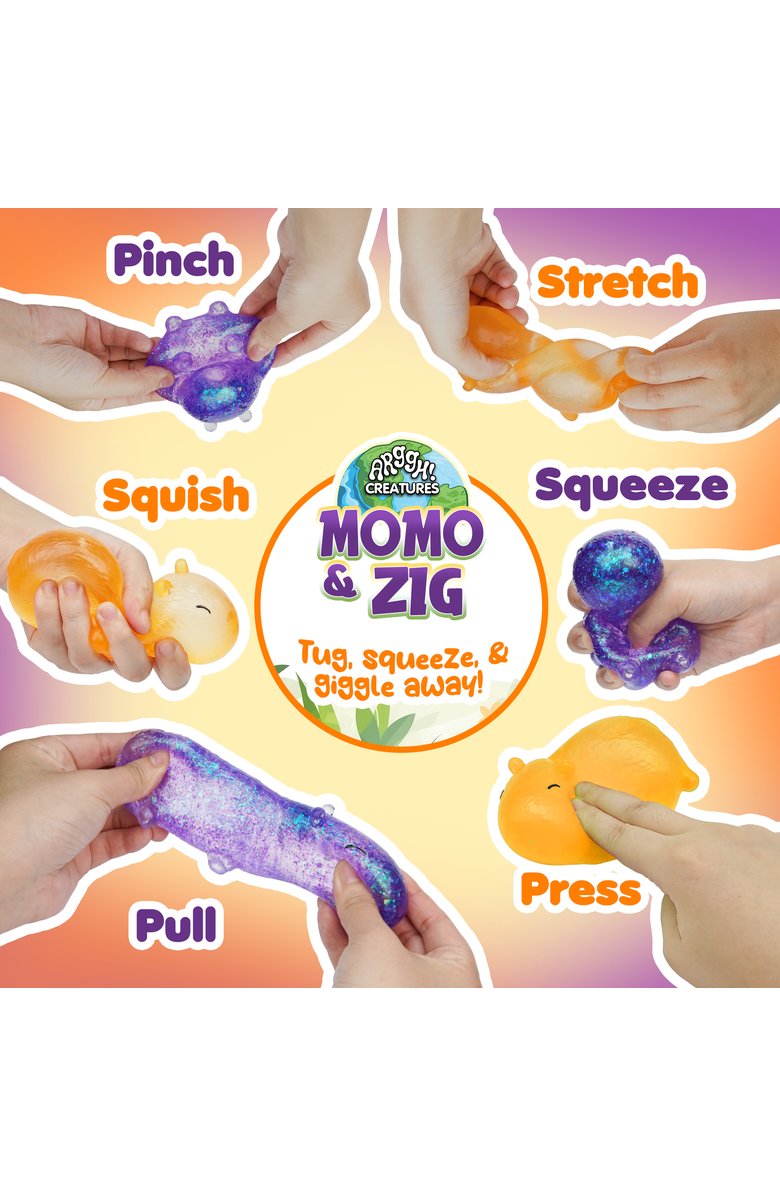 Power Your Fun Capybara Squishy Toy Version 1, Alternate, color, Purple And Orange