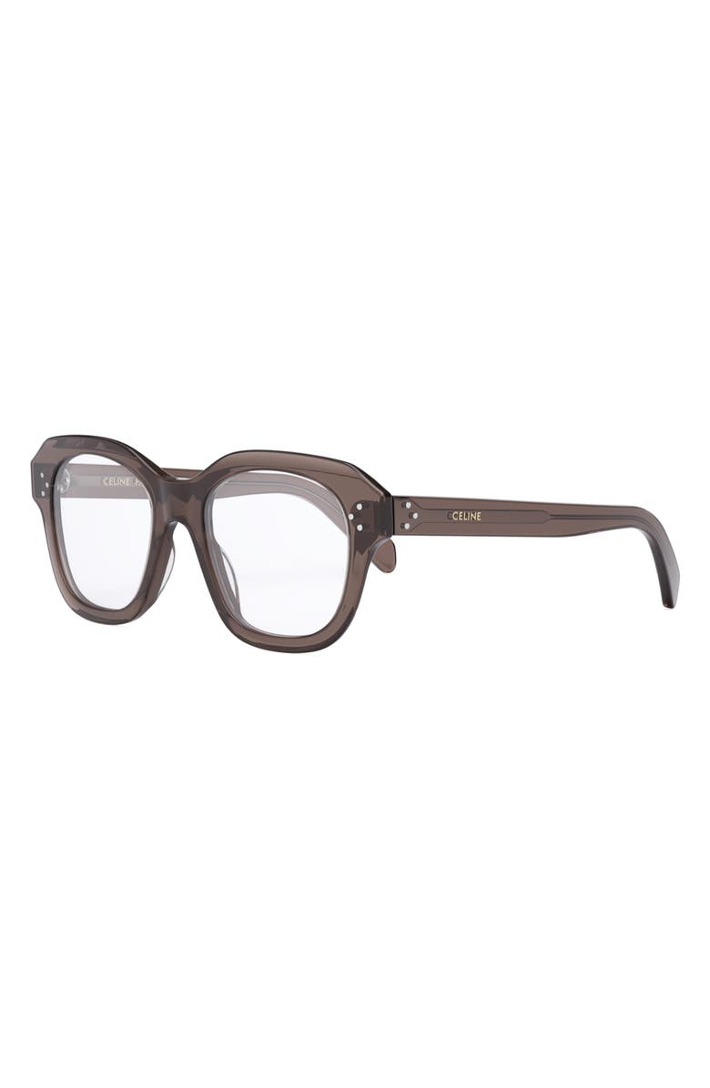 CELINE Bold 3 Dots 50mm Butterfly Optical Glasses, Alternate, color, Dark Brown/ Other