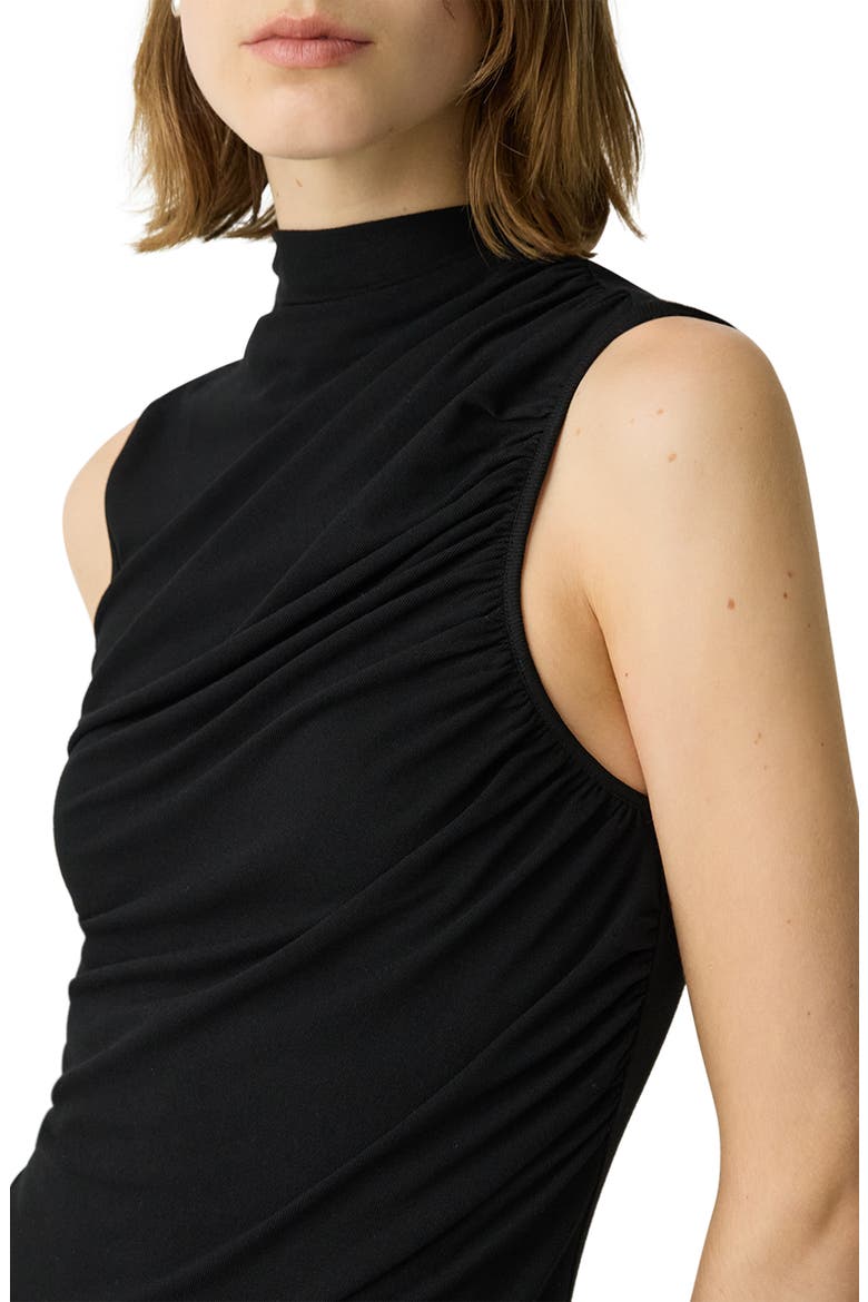Cowl Neck Shell, Alternate, color, BLACK