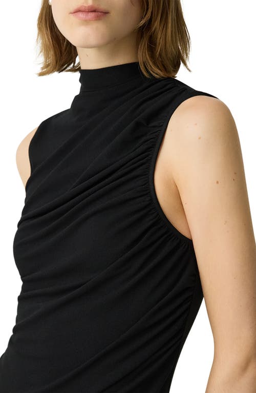Theory Cowl Neck Shell In Black