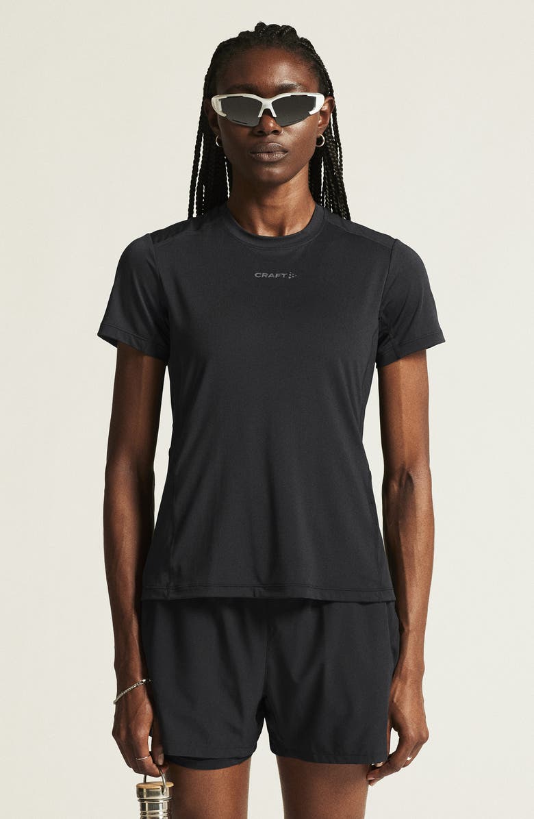 Craft Essence Perforated Jersey T-Shirt, Alternate, color, Black