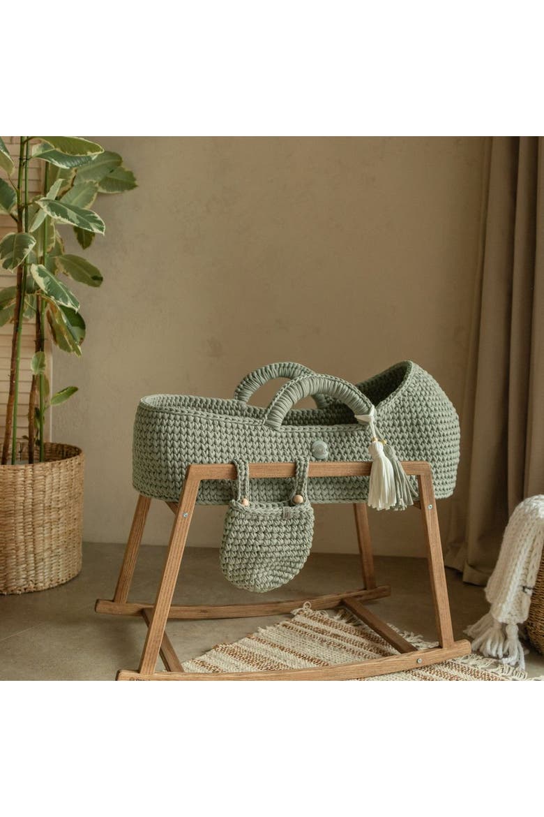 Crib Pocket Organizers, Alternate, color, Sage Green