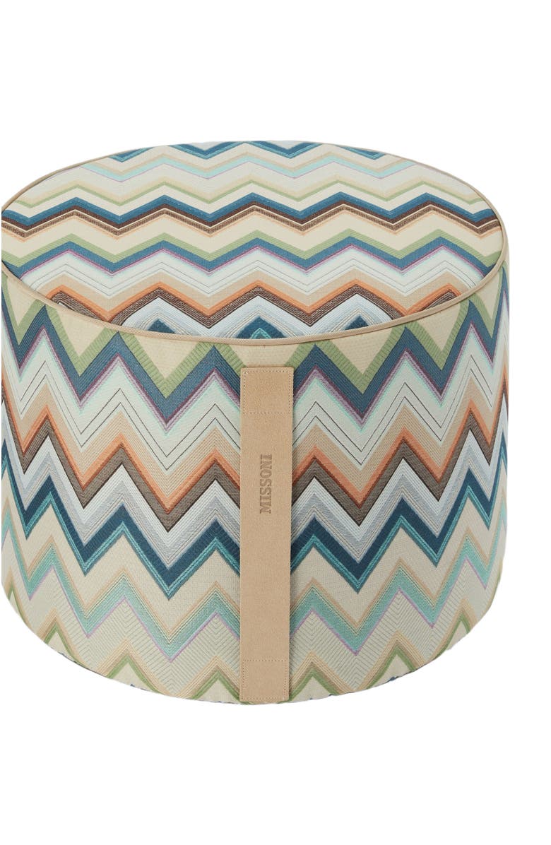 Missoni Home Agadir Cylindrical Pouffe 40x30 Cm, Alternate, color, Blue