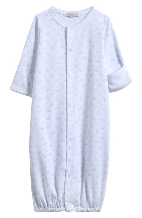 Ele-Fun Print Convertible Pima Cotton Gown (Baby)