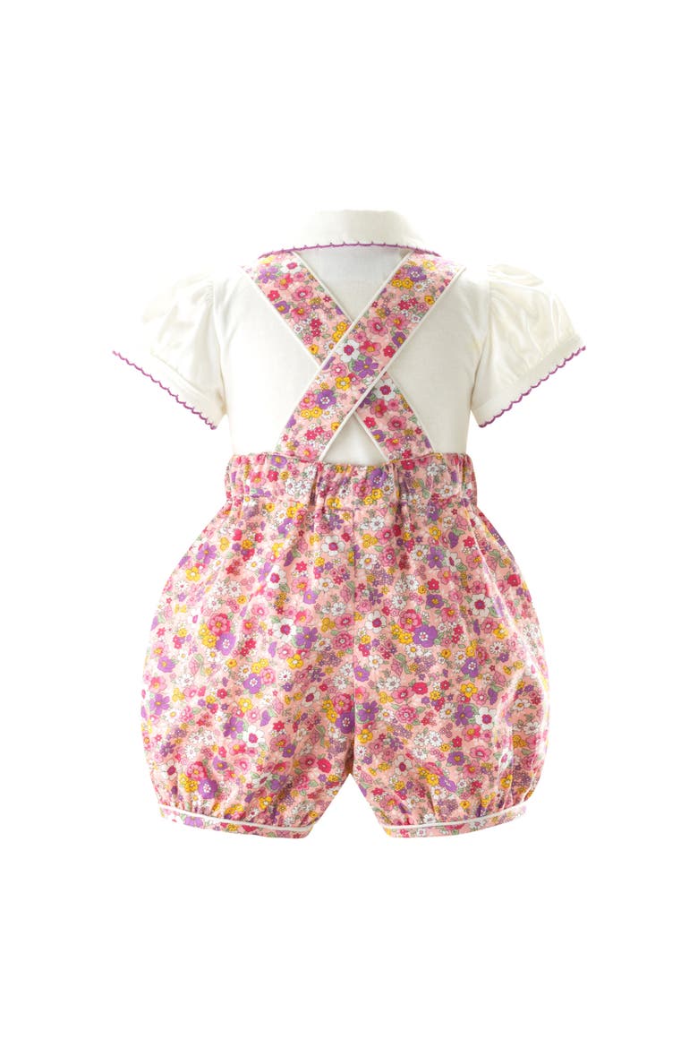 Floral Dungaree Set, Alternate, color, Pink