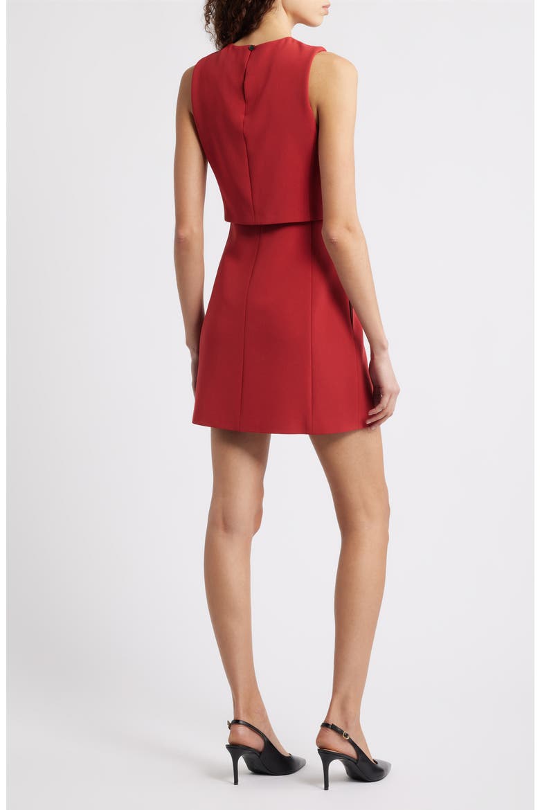 Sleeveless Minidress, Alternate, color, CLARET