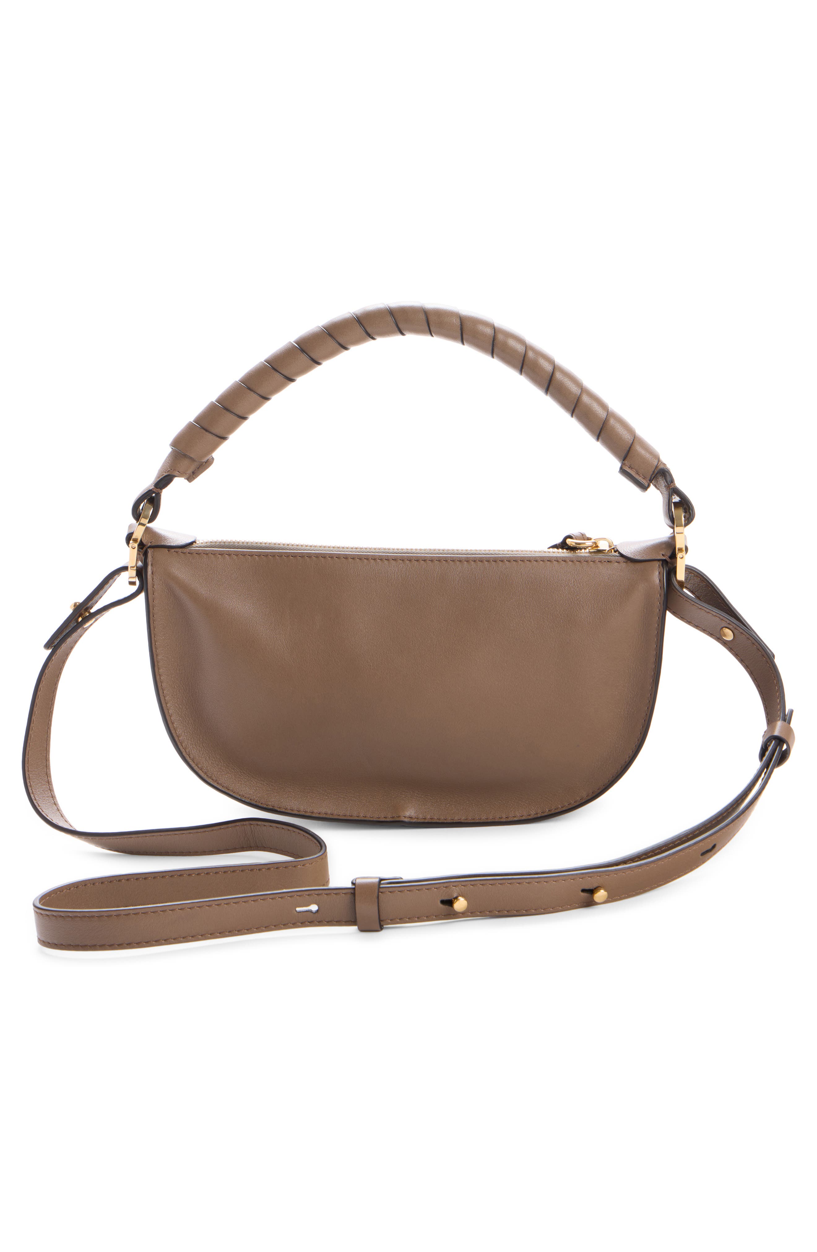Mini Marcie Leather Camera Shoulder Bag, Alternate, color, DEEP TAUPE