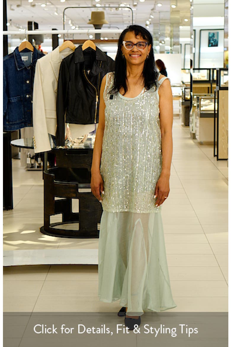 Sequin Chiffon Maxi Dress video